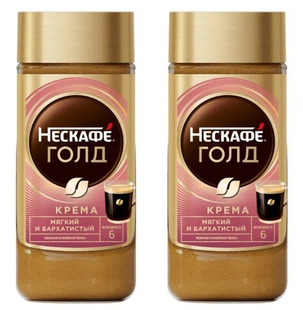 NESCAFE Кофе натуральный растворимый Gold Crema, порошкообразный, 170 гр, 2 шт  #1