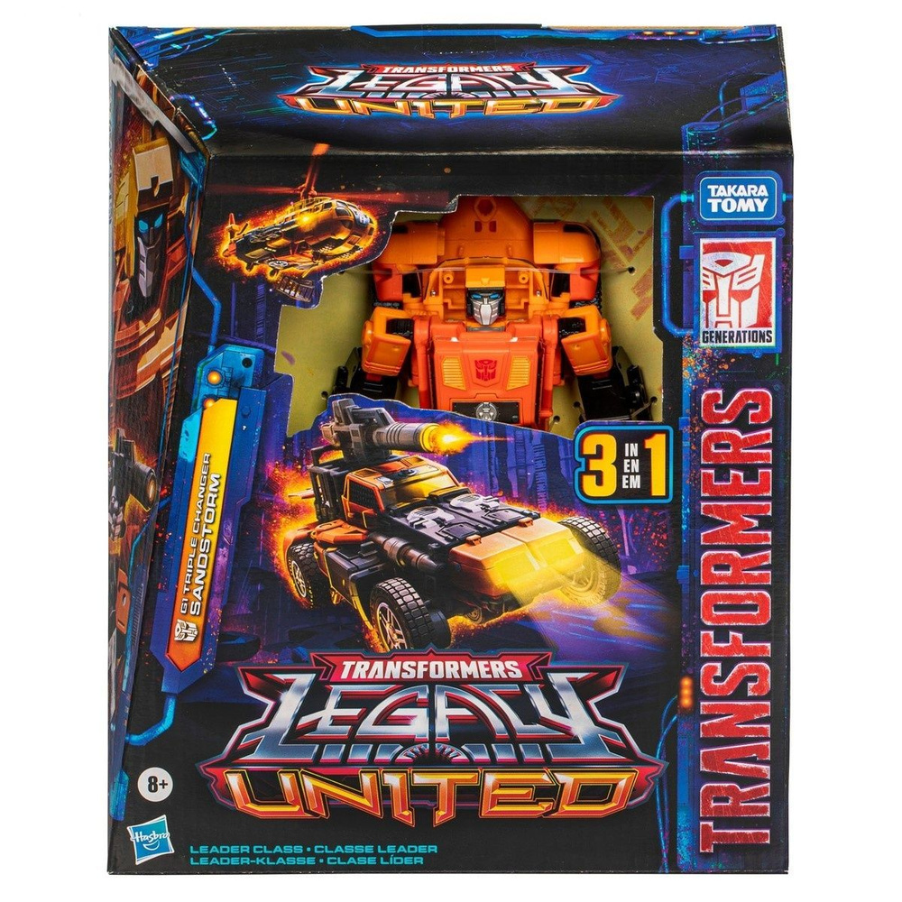 Трансформеры игрушки Hasbro Transformers Legacy United Leader Class G1 Triple Changer Sandstorm (19cm) #1