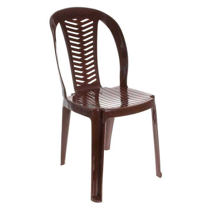 Садовое кресло без подлокотников Садовый стул пластик Коричневый 53х45см h85см  #1