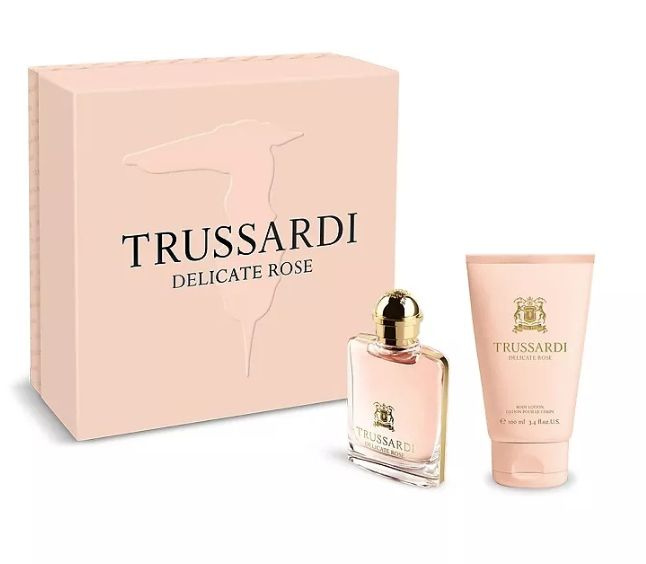 TRUSSARDI Подарочный набор женский DELICATE ROSE, Туалетная вода, спрей 50 мл + Лосьон для тела 100 мл #1