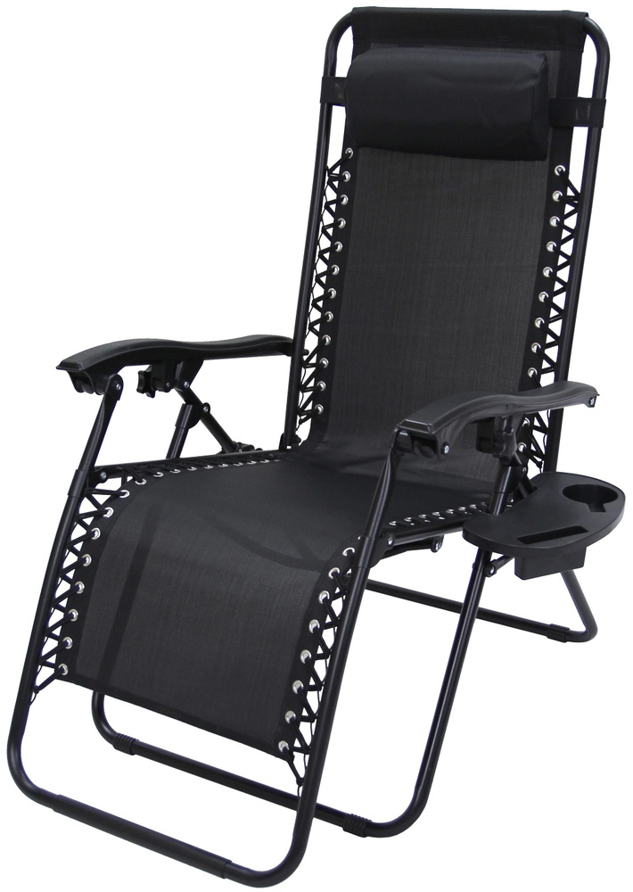Кресло-шезлонг Сиеста СК-175 156x77x83 см сталь/текстилен цвет черный, ZR89349234  #1