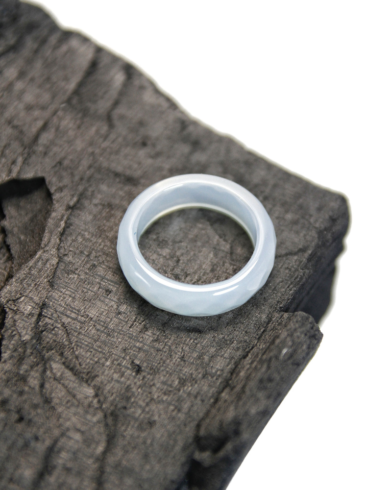 Кольцо Аквамарин граненый - размер 16-17, натуральный камень - позволяет обрести счастье  #1