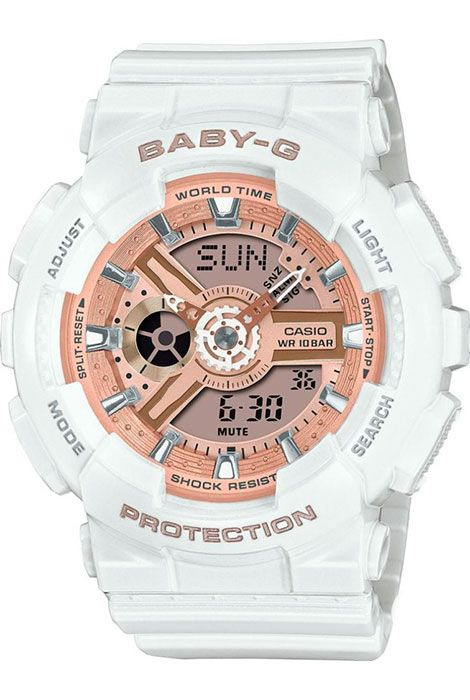 Противоударные женские наручные часы Casio Baby-G BA-110X-7A1 с таймером и секундомером  #1