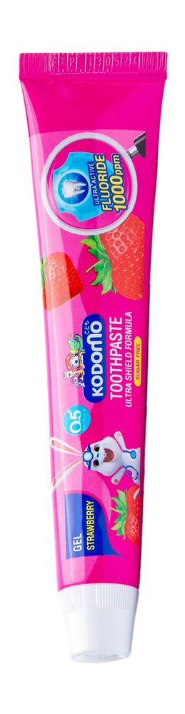 Детская гелевая зубная паста с ароматом клубники / Lion Thailand Kodomo Toothpaste Ultra Shield Formula #1