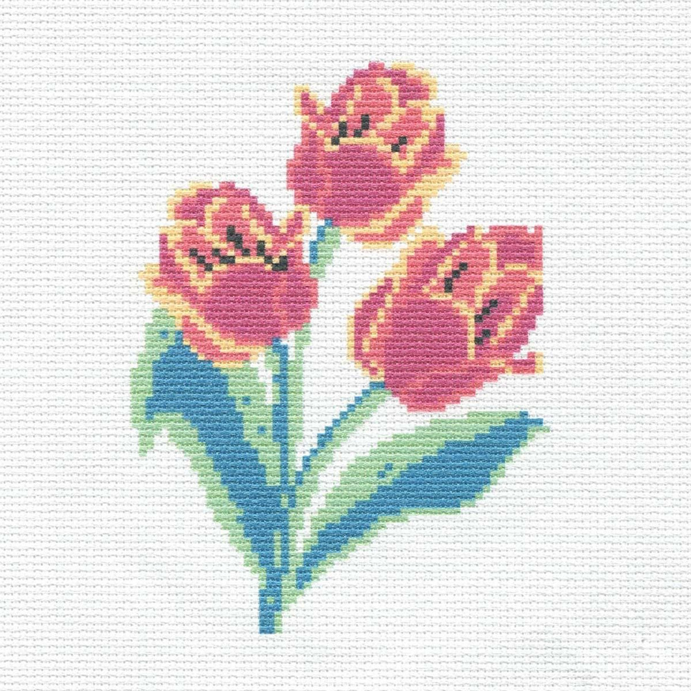 Набор для вышивания Hobby&Pro "Тюльпаны", 19х18 см, 225 #1