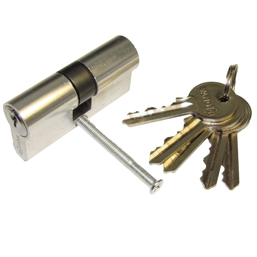 Цилиндр для замка EL60, 30х30 мм ключ-ключ никель, 1 комплект в заказе  #1