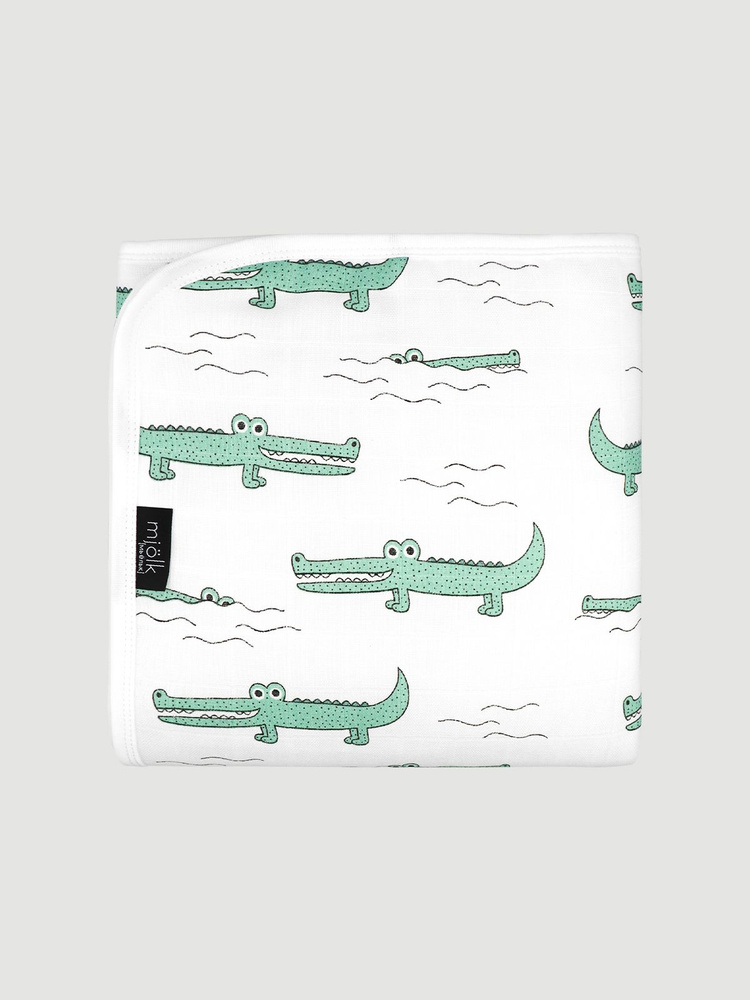 Муслиновое утеплённое одеяло Mjolk Крокодилы, 100*75 #1