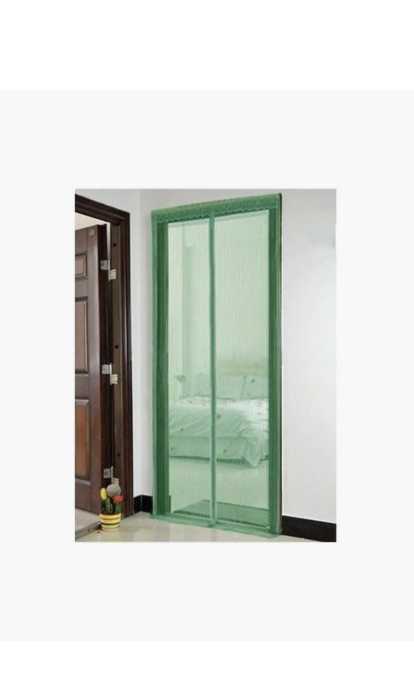 Сетка антимаскитная на дверь зеленая #1
