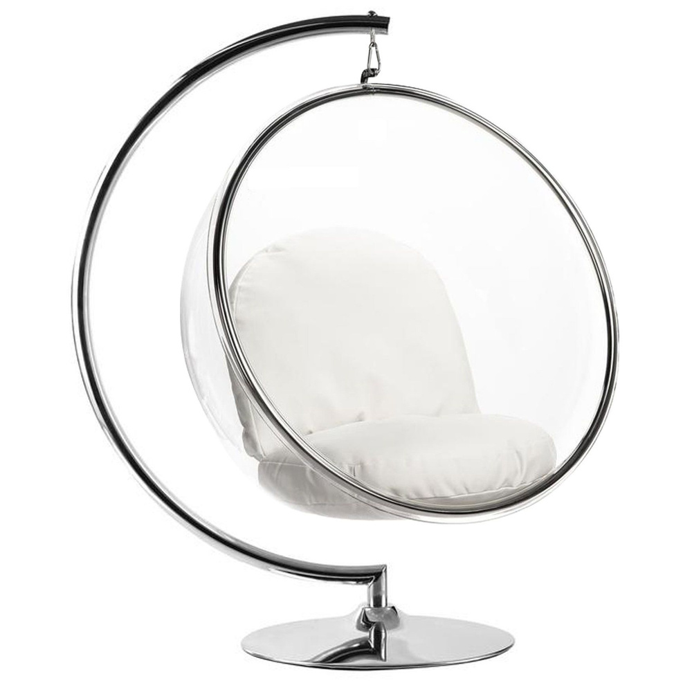 Кресло шар Bubble сhair (Бабл) подвесное прозрачное на стойке (ножке, подставке)  #1