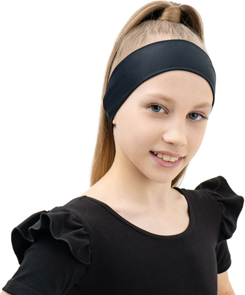 Повязка спортивная детская на голову ONLYTOP из бифлекса, головной аксессуар для занятий спортом, фитнесом #1