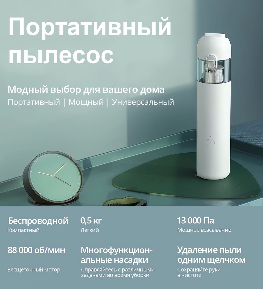 Портативный пылесос Xiaomi Mijia Mi Vacuum Cleaner mini CN (13000Па) #1