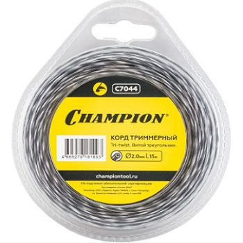 Корд триммерный CHAMPION Tri-twist 2.0мм* 15м (витой треугольник) #1