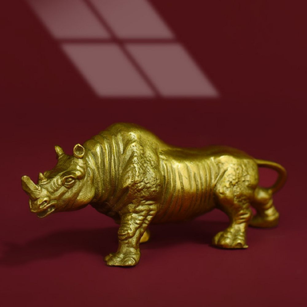 Статуэтка "Носорог", Фэн-Шуй, бронза (15.5*5*7 см.) #1