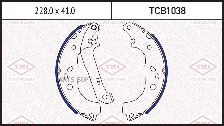 Колодки тормозные TATSUMI TCB1038 FORD Focus 04-> #1
