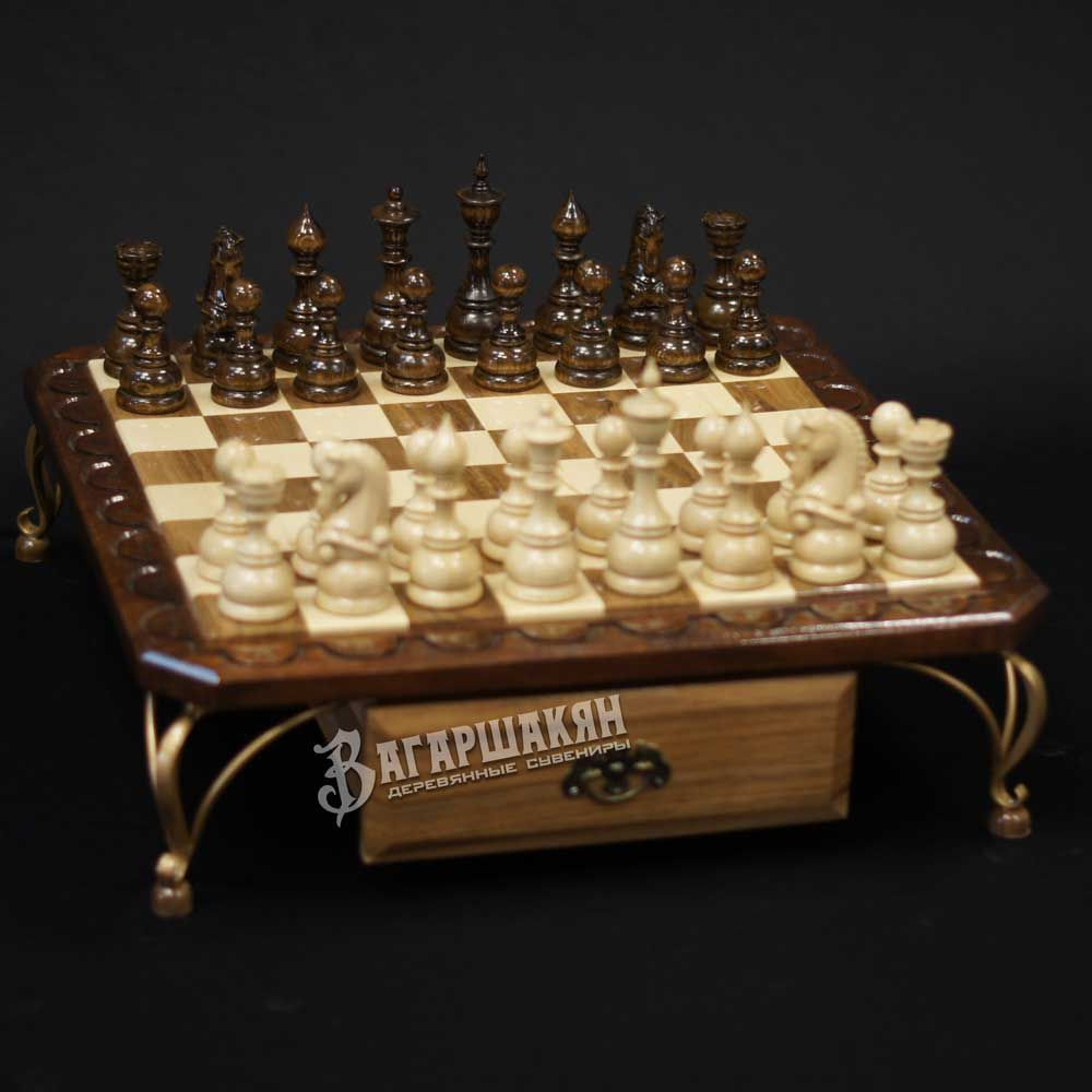 Шахматы из Ореха 37 см #1