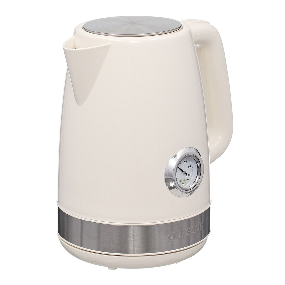 Электрический чайник Oursson KE1716P/IV слоновая кость, мощность 2200W, встроенный термометр, объем 1.7 #1
