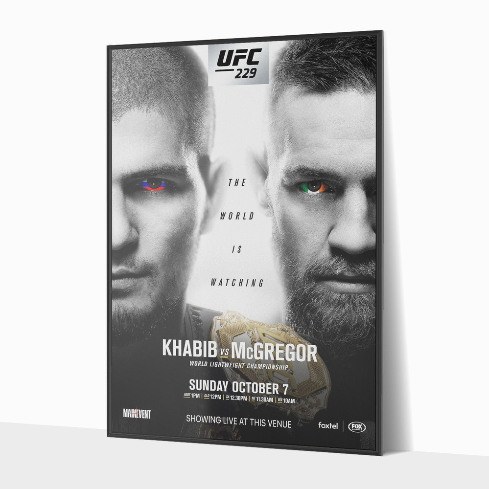 Интерьерный постер в рамке UFC 229 - Хабиб - МакГрегор, 40x60 см. от Poster4me  #1