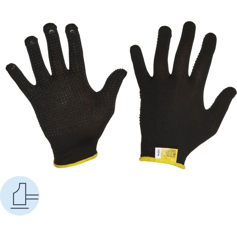 Защитные перчатки Manipula Specialist "Микрон", черные, размер 10, 10 пар, TNG-28/MG112  #1