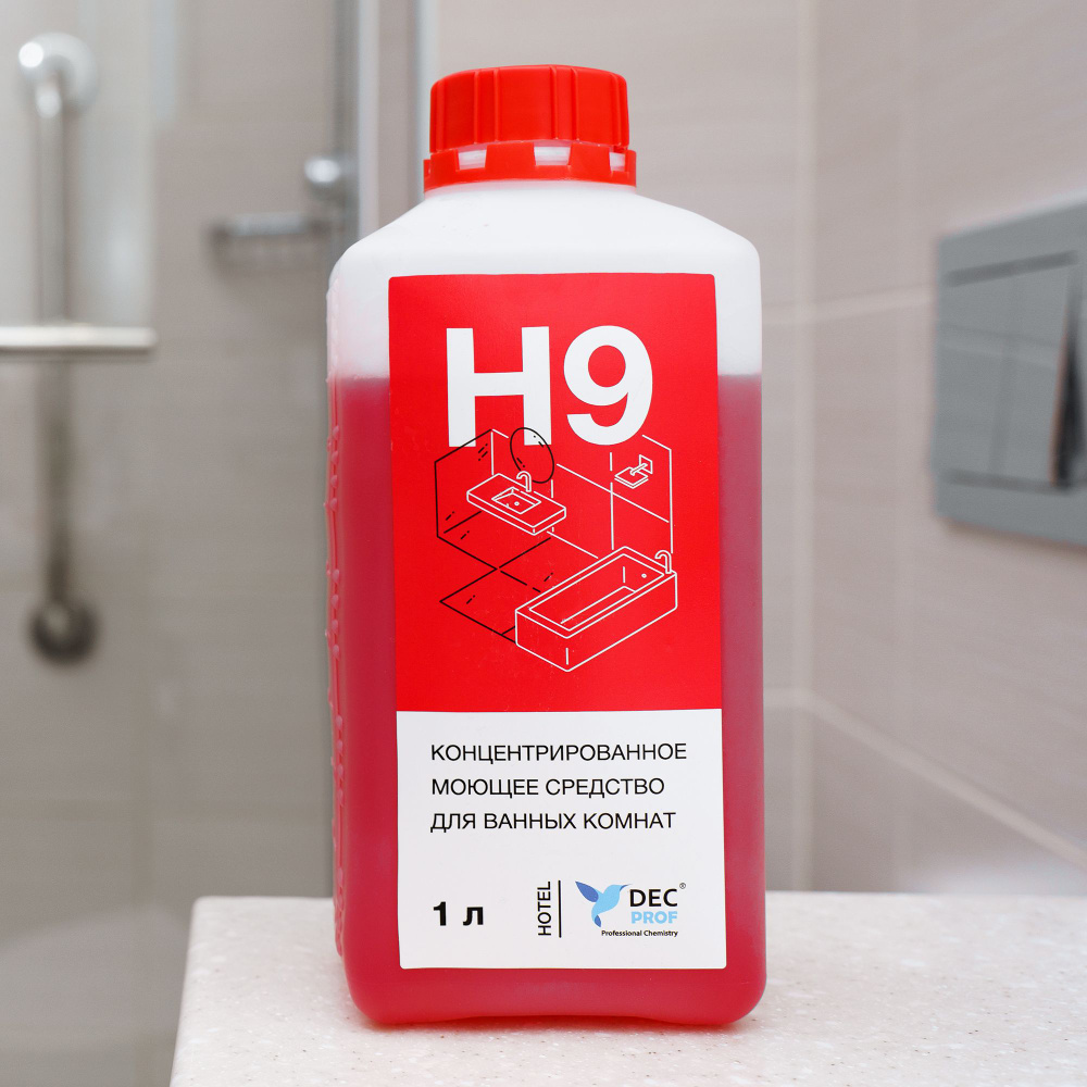 Концентрированное моющее средство для ванных комнат DEC PROF H9 1 л  #1