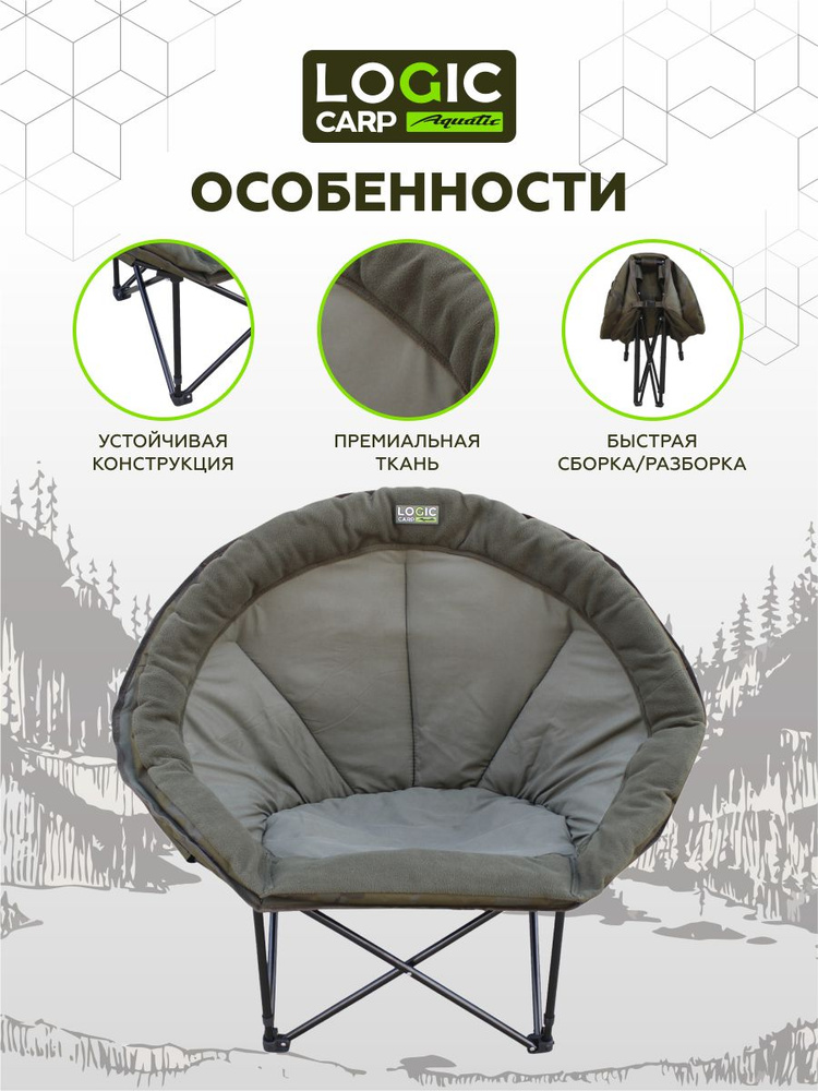 Кресло карповое Logic Carp SUNCHAIR compact + накидка в подарок #1