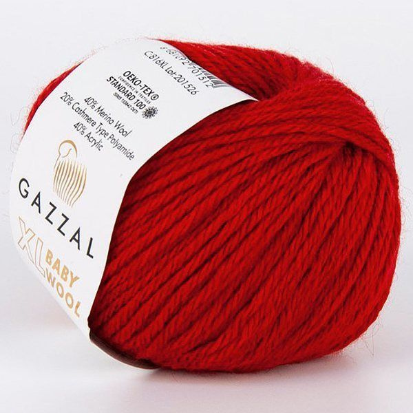 Пряжа Gazzal BABY WOOL XL 816 бордо (10 мотков) #1