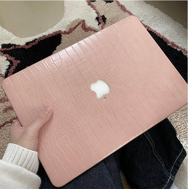 Жесткий кейс Macbook Чехол-накладка Case для Air 13 ---(A1466 / A1369) Розовый крокодил  #1