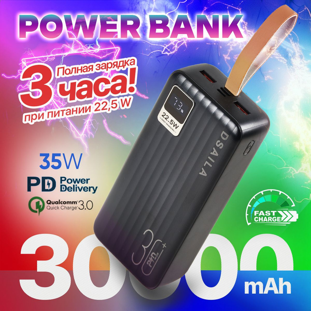 Повербанк 30000mAh с быстрой зарядкой Power bank #1