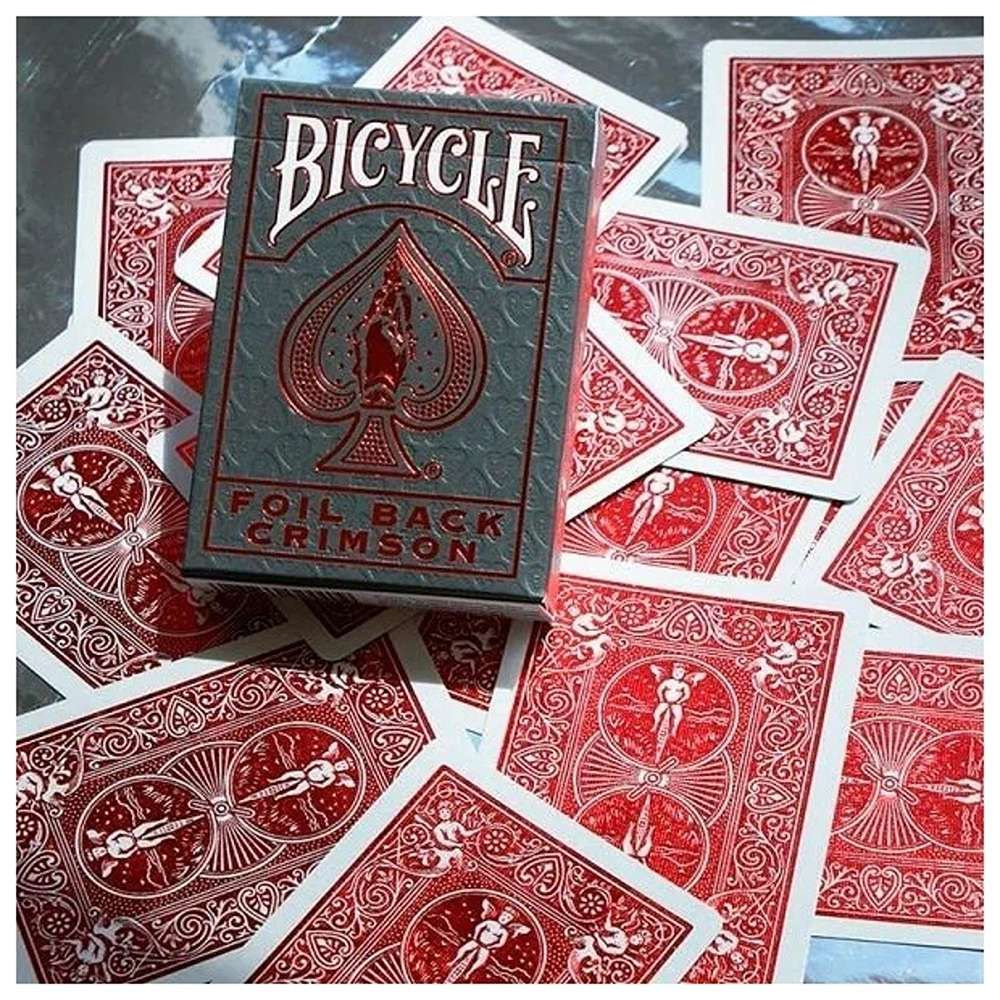 Карты игральные Bicycle Foil Back Cobalt red #1