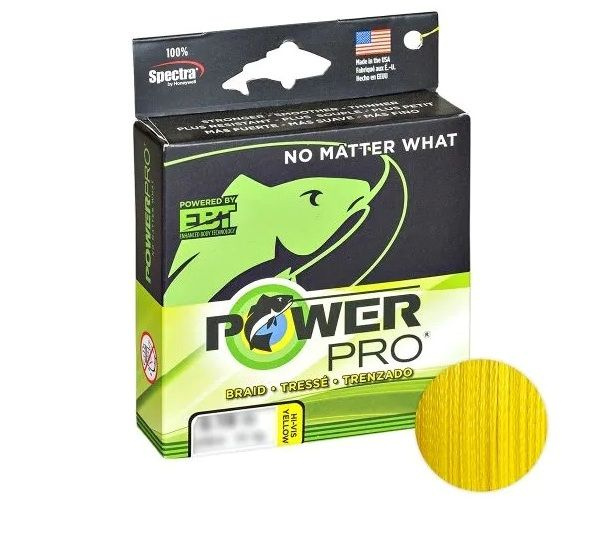 Плетеный шнур для рыбалки Шнур Power Pro 135м yellow/0,36мм 30,0кг (желтый)/Плетенка для рыбалки Повер #1