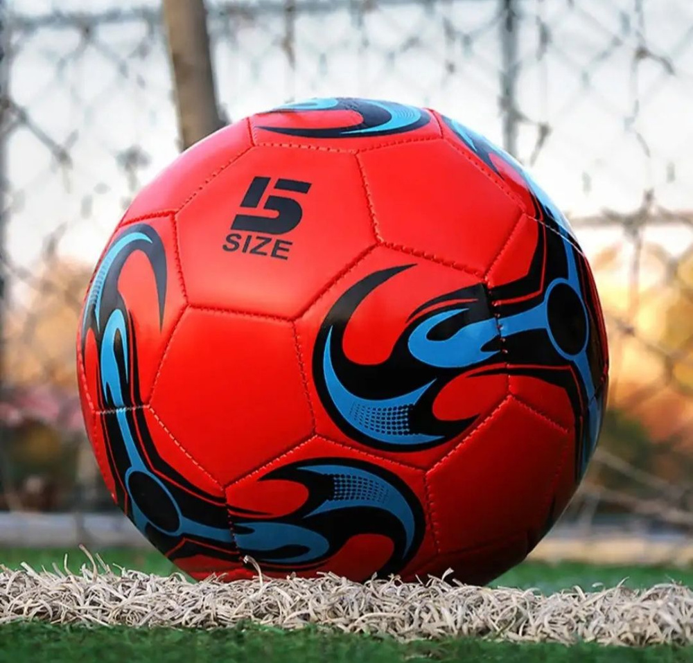 Футбольный мяч, 5 размер, красный #1