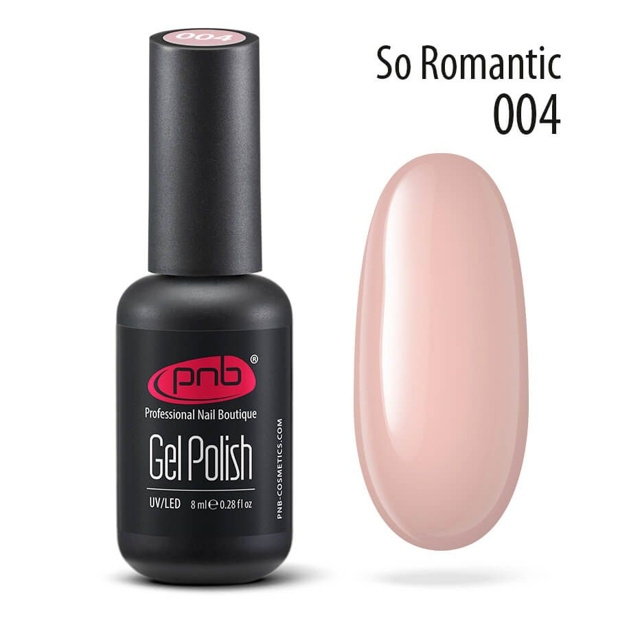 PNB, Gel nail polish - Цветной гель лак для ногтей №004, 8 мл #1