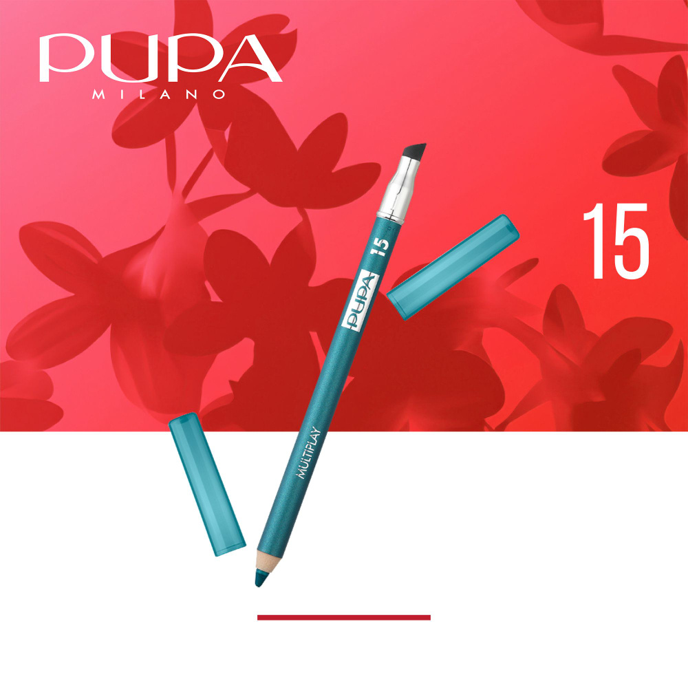 PUPA Карандаш для век с аппликатором Multiplay Eye Pencil тон 15 сине-зеленый  #1