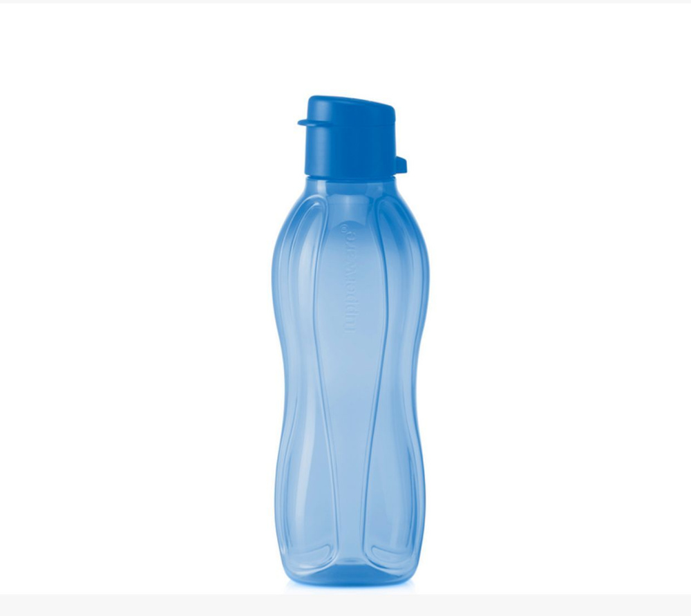 Эко-бутылка 500мл с клапаном , сетло-синяя. Tupperware #1