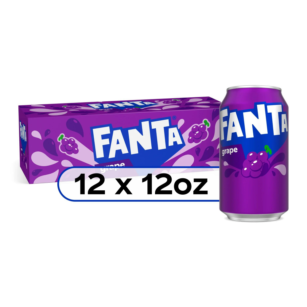 Газированный напиток Fanta Grape (Фанта виноград), США, 355 мл 12 банок  #1