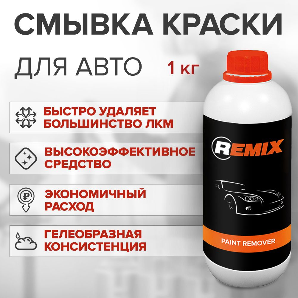 Смывка краски 1 кг, универсальная / REMIX PAINT REMOVER UNIVERSAL / удалитель старой краски с поверхностей, #1