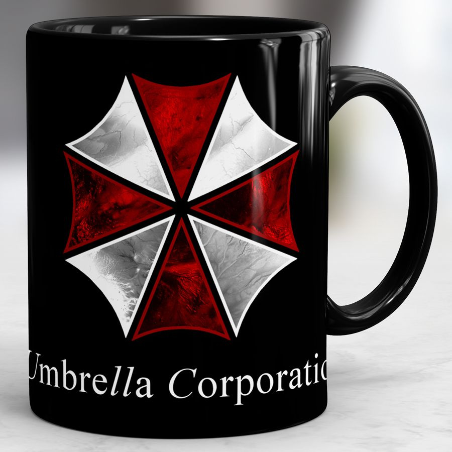 Кружка Waku-Waku "Umbrella Corporation Амбрелла Resident Evil", черный, 350 мл, 1 шт  #1