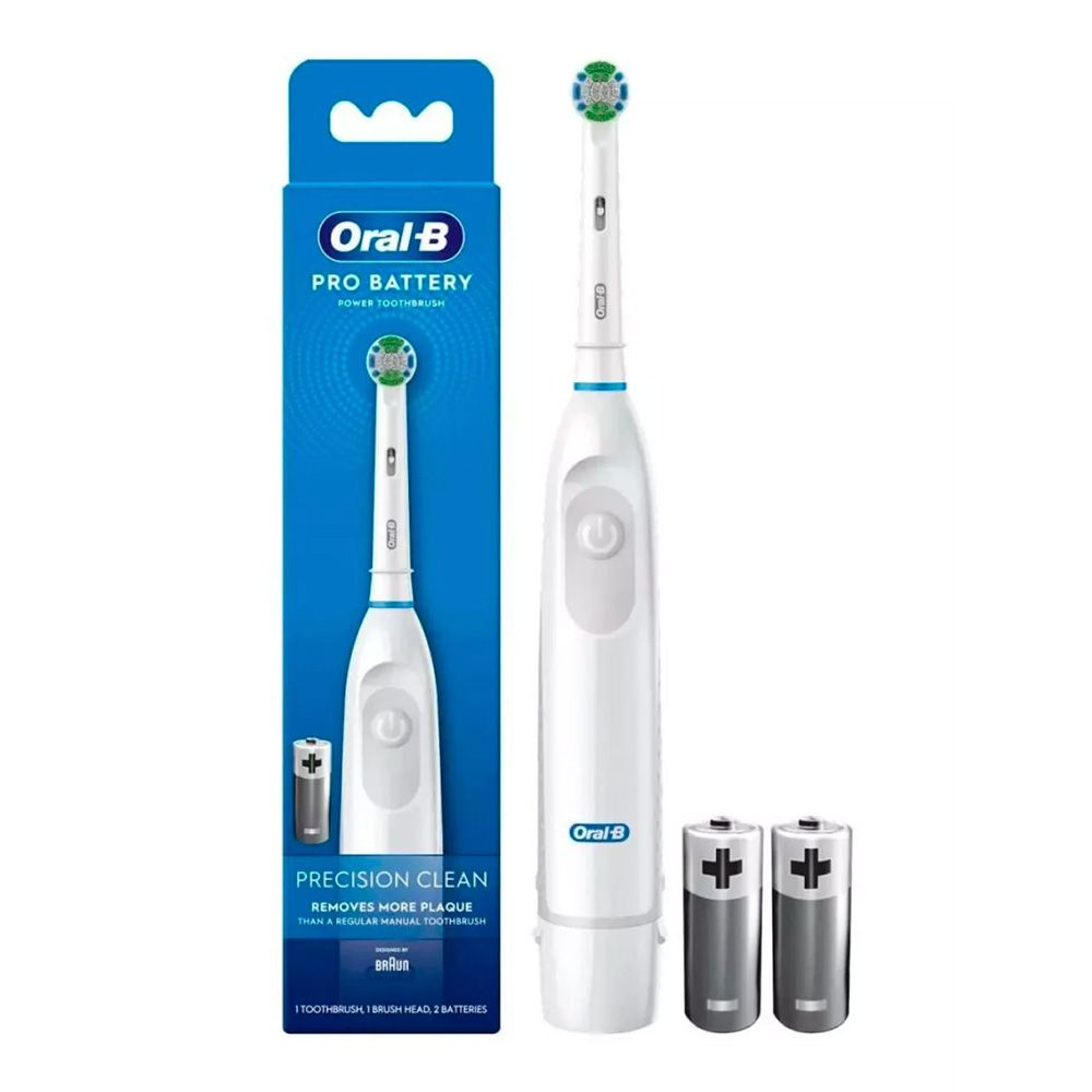 Электрическая зубная щетка Oral B Precision Clean Pro Battery, белая #1