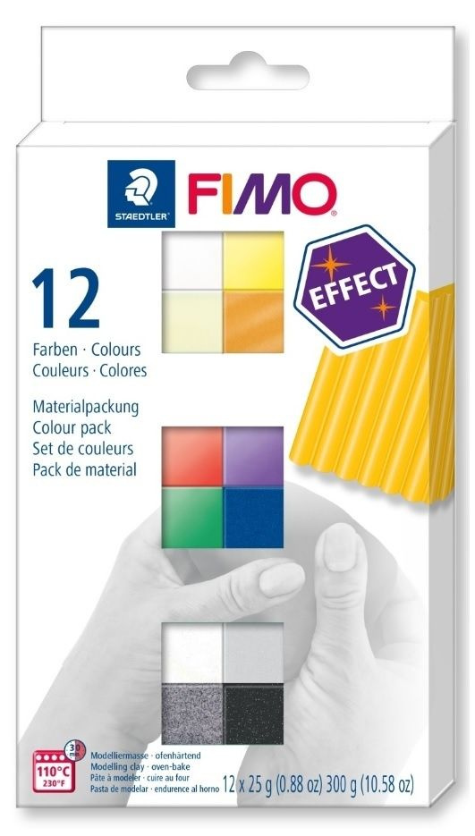 Полимерная глина FIMO Effect, 12 блоков по 25 г (FIMO8013.C12-1) #1