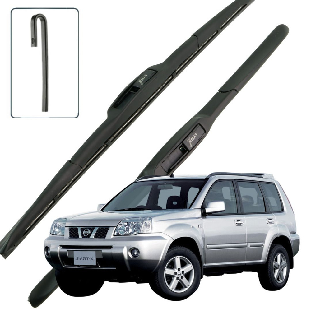 Дворники Nissan X-Trail (2) T31 / Ниссан Х-трэйл Т31 2007 / 2008 / 2009 / 2010 / 2011 Щетки стеклоочистителя #1