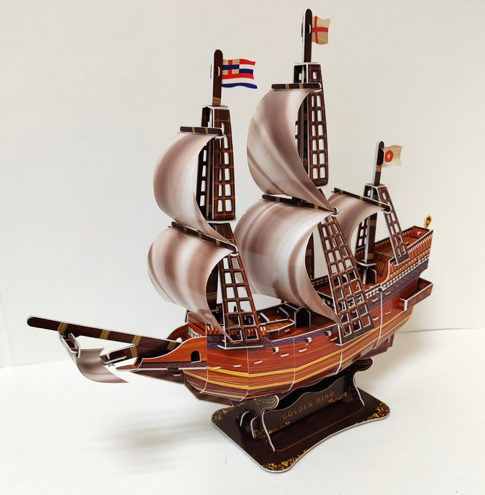 3D Пазл Корабль GOLDEN HIND (Золотая лань) 108 эл, 51 см #1