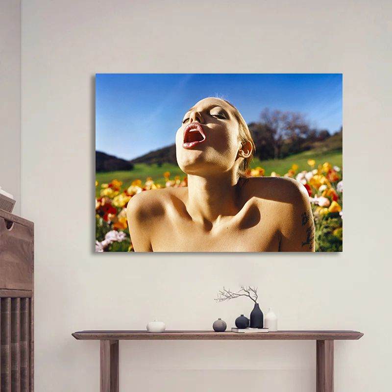 Эротические картины в туалет, девушка 18+, Голая Анджелина Джоли, 80х110 см.  #1