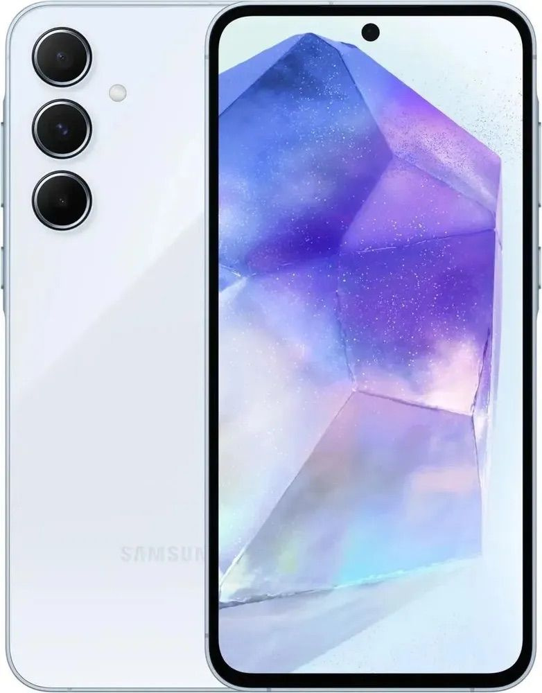 Samsung Смартфон Galaxy A55 5G 8/256 ГБ, голубой #1
