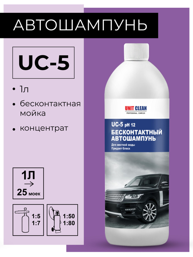 Автошампунь для бесконтактной мойки 1 л, Unit Clean #1