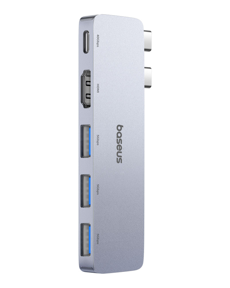 Переходник адаптер Baseus UltraJoy Series 5-Port HUB, PD100W,USB-C,HDMI,USB3.0*3 (B00052801811-04)  #1