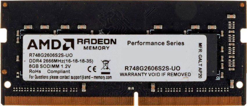 AMD Оперативная память M-DDR4-10 1x8 ГБ (R748G2606S2S-UO) #1