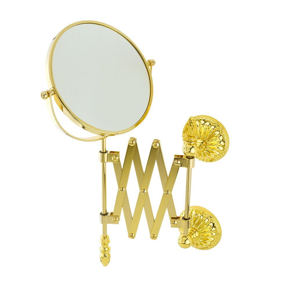 VERSAILLES Зеркало оптическое настенное пантограф, H43xL10-49 см., золото  #1