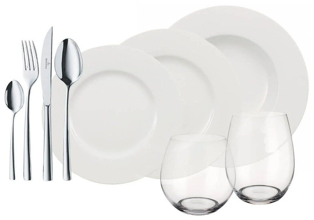 Столовый сервиз Villeroy & Boch Wonderful World White 4 Friends, 4 персоны, 36 предметов  #1