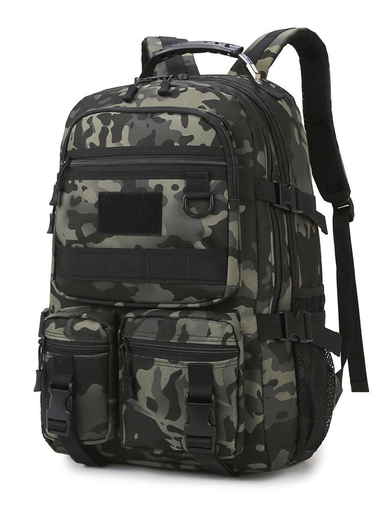 Тактический рюкзак мужской военный походный 35 литров темный камуфляж  #1