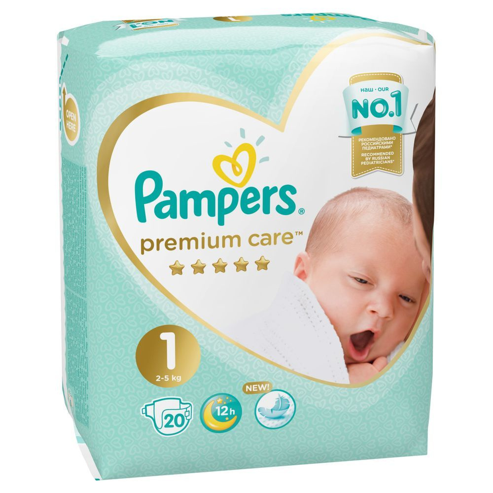 Pampers (Памперс) подгузники Premium Care 1 (2-5 кг) N20 #1