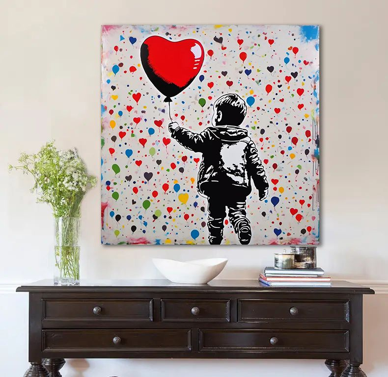 Картина Бэнкси, Banksy, уличное граффити, 70х70 см. #1